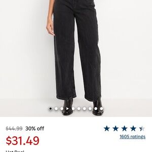 Black Wide-Leg Jeans